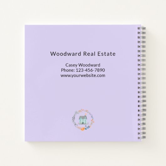 ホームスイートホーム不動産仲介業者サンキューユーパーソナライズされた ノートブック (裏面)