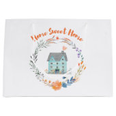 ホームスイートホーム不動産仲介業者プロモーションバジェットカスタム ラージペーパーバッグ (正面)