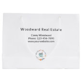 ホームスイートホーム不動産仲介業者プロモーションバジェットカスタム ラージペーパーバッグ (裏面)