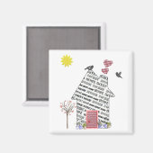 ホームスイートホーム冷蔵庫用マグネット – ニューホームギフト マグネット (正面/裏面)