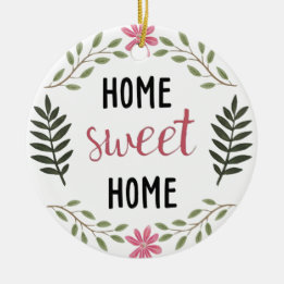 ホームスイートホーム名前をカスタムするボタニカル不動産仲介業者 セラミックオーナメント