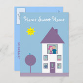 ホームスイートホーム実在エステートエージェントまたは引っ越しました 案内ポストカード (正面/裏面)