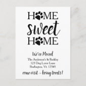 ホームスイートホーム引っ越しましたドッグペット移動 案内ポストカード (正面)