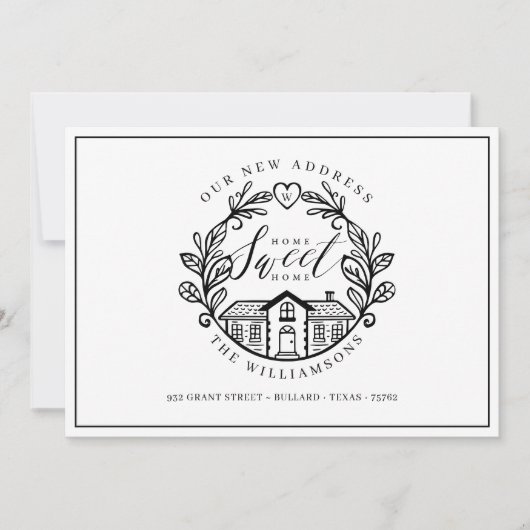 ホームスイートホーム引っ越しましたホームリースクレスト 案内状 (正面)