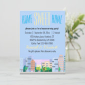 ホームスイートホーム引っ越し祝いパーティースカイラインアートカスタム 招待状 (スタンド正面)