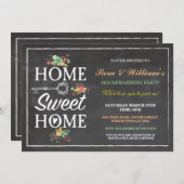 ホームスイートホーム引っ越し祝いパーティーニューホーム招待状 招待状 (正面/裏面)