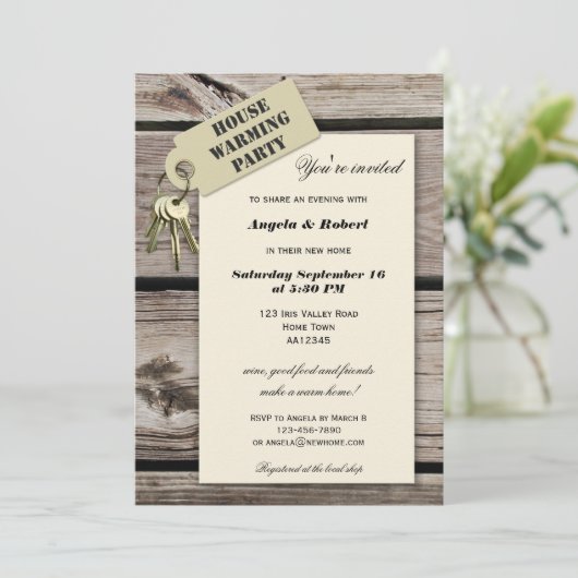 ホームスイートホーム引っ越し祝いパーティーパーティの招待状 招待状 (スタンド正面)