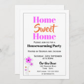 ホームスイートホーム引っ越し祝いパーティーパーティの招待状 招待状 (正面/裏面)