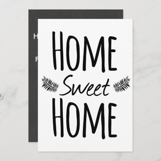 ホームスイートホーム引っ越し祝いパーティーパーティの招待状 招待状 (正面/裏面)