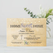 ホームスイートホーム引っ越し祝いパーティーパーティー鍵招待状 招待状 (スタンド正面)