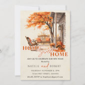 ホームスイートホーム引っ越し祝いパーティーパーティー 招待状 (正面)