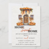 ホームスイートホーム引っ越し祝いパーティーパーティー 招待状 (正面)