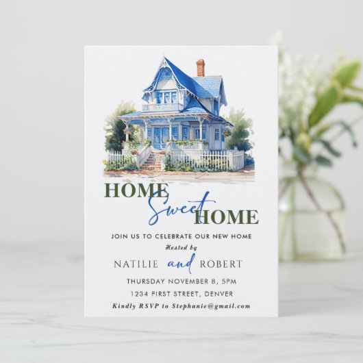 ホームスイートホーム引っ越し祝いパーティーパーティー 招待状 (スタンド正面)