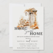 ホームスイートホーム引っ越し祝いパーティーパーティー 招待状 (正面)