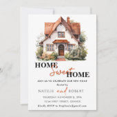 ホームスイートホーム引っ越し祝いパーティーパーティー 招待状 (正面)