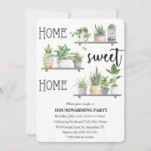 ホームスイートホーム引っ越し祝いパーティープラント招待状 招待状 (正面)