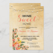ホームスイートホーム引っ越し祝いパーティー招待状招待状 招待状 (正面/裏面)