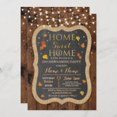 ホームスイートホーム引っ越し祝いパーティー紅葉招待状 招待状 (正面/裏面)
