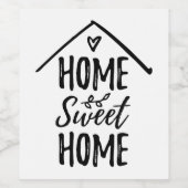 ホームスイートホーム引用文ニューホームリビングホームデコール ワインラベル (シングルラベル)