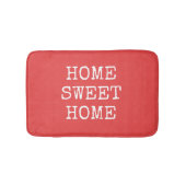 ホームスイートホーム引用文ミニマルサンゴ バスマット (正面)