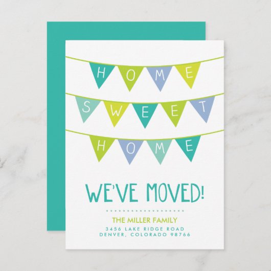 ホームスイートホーム引越し案内はがき 案内ポストカード (正面/裏面)