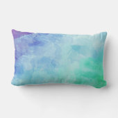 ホームスイートホーム抽象芸術ウォーターカラー ランバークッション (裏面)