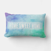 ホームスイートホーム抽象芸術ウォーターカラー ランバークッション (正面)