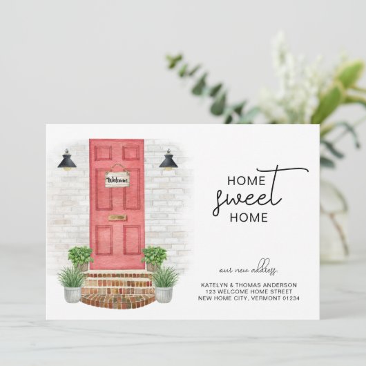 ホームスイートホーム新しいアドレスレッドドアウォーター色 案内状 (スタンド正面)