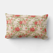 ホームスイートホーム素朴ヴィンテージバラ ランバークッション (裏面)