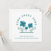 ホームスイートホーム花模様ハピネスニューホーム カード (正面/裏面インサイチュ)