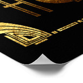 ホームスイートホーム金ゴールドアールデコサイン ポスター (角)