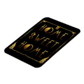 ホームスイートホーム金ゴールドアールデコサイン マグネット (左側)