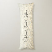 ホームスイートホーム金ゴールドグラデーション斑点 ボディピロー (裏面 (縦))