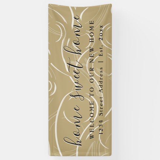 ホームスイートホーム |ようこそ引っ越し祝いパーティーパーティー 横断幕 (縦)