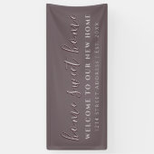 ホームスイートホーム |ようこそ引っ越し祝いパーティーパーティー 横断幕 (縦)