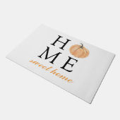 ホームスイートホーム |オレンジカボチャ |秋シーズン ドアマット (アングル)