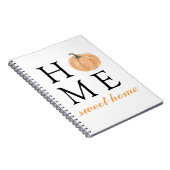 ホームスイートホーム |オレンジカボチャ |秋シーズン ノートブック (右側)