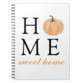 ホームスイートホーム |オレンジカボチャ |秋シーズン ノートブック (正面)