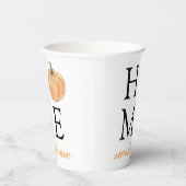 ホームスイートホーム |オレンジカボチャ |秋シーズン 紙コップ (右)