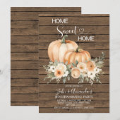 ホームスイートホーム　カントリーウッド新築祝いパーティー 招待状 (正面/裏面)