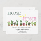 ホームスイートホーム，サボテンフローラ新しいアドレス 案内ポストカード (正面/裏面)