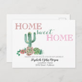 ホームスイートホーム、サボテン吸汁新しいアドレス 案内ポストカード (正面/裏面)