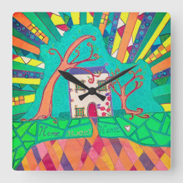 ホームスイートホーム スクエア壁時計