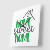 ホームスイートホーム スクエア壁時計 (傾斜)