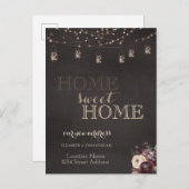 ホームスイートホーム,ストリングライト,メイソンジャー,バラ 案内ポストカード (正面/裏面)