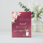 ホームスイートホーム、スーツケースフローラ新しいアドレス 案内ポストカード (スタンド正面)