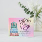 ホームスイートホーム、スーツケース、ホログラフィックニューアドレス 案内ポストカード (スタンド正面)