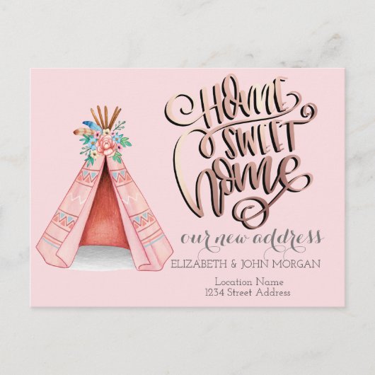 ホームスイートホーム、トライバルテントボホアナウンスメント 案内ポストカード (正面)