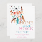 ホームスイートホーム、ドリームキャッチャー、新しいアドレス 案内ポストカード (正面/裏面)