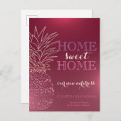 ホームスイートホーム、パイナップルニューアドレス 案内ポストカード (正面/裏面)